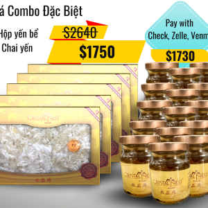 Combo Đặc Biệt - 5 Hộp yến bể 2, Tặng 15 Chai Yến & Free Shipping